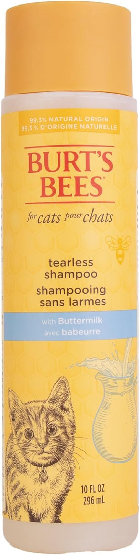 Tearless Buttermilk and Honey Kitten Shampoo, 99% Natural Origin, Gentle Formula for Sensitive and Itchy Skin, pH Balanced and Fragrance-Free, 10 Fl Oz