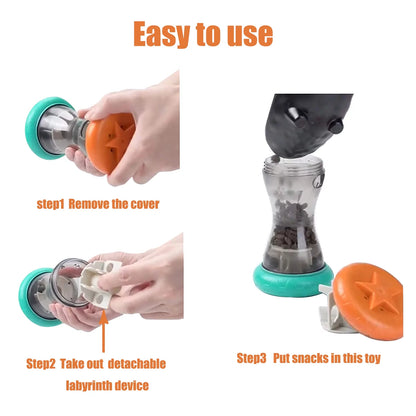 Interactive Dog Puzzle Toy - Treat Dispensing Slow Feeder for Canine Enrichment and Engagement