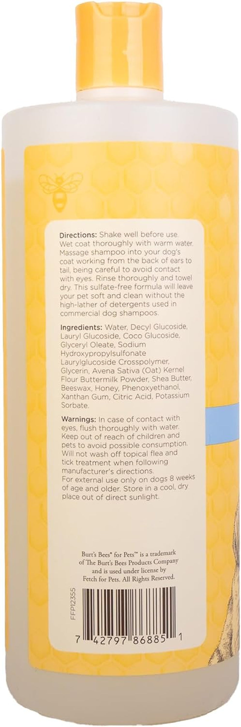 Tearless Puppy Shampoo with Buttermilk - 95% Natural Ingredients, Gentle Formula for Puppies, 32 Oz