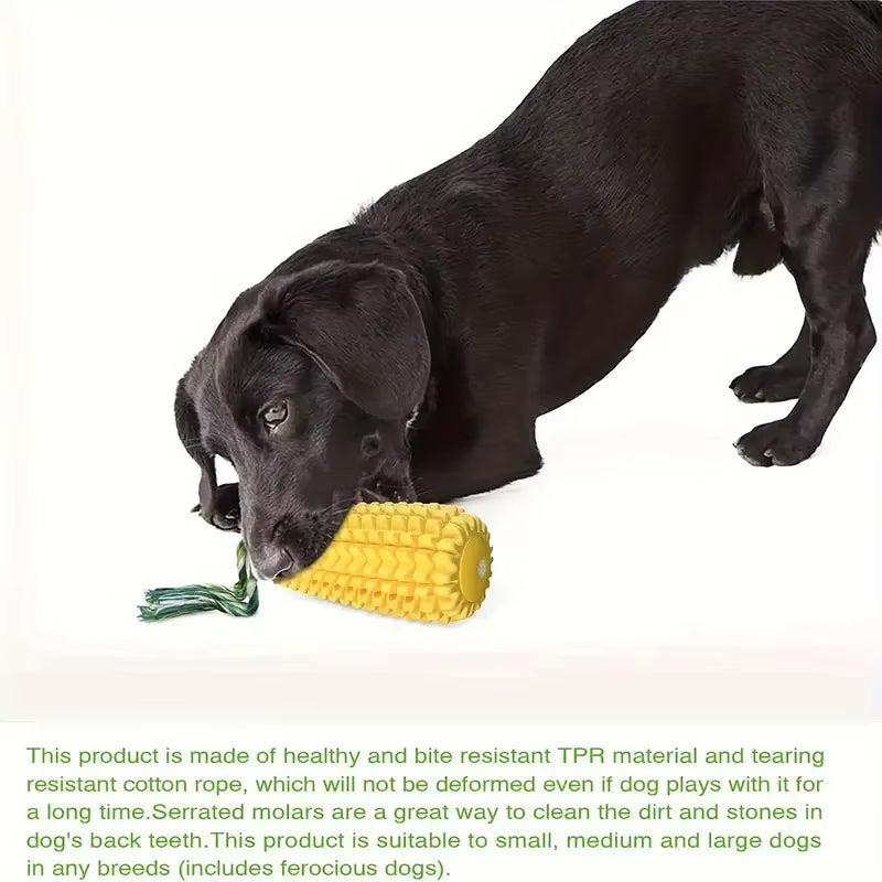 Durable Interactive Dog Chew Toys for Aggressive Chewers, Squeaky Corn Stick Toy for Small and Large Puppies