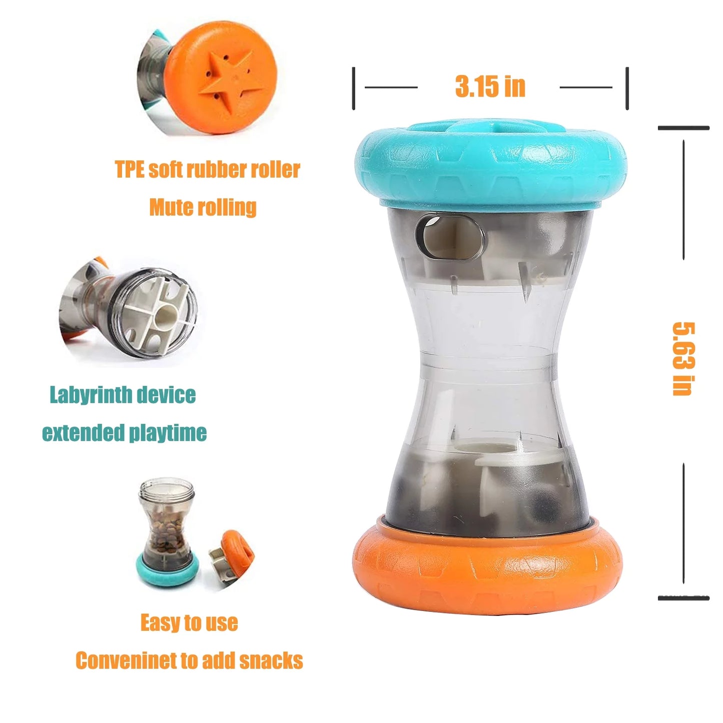 Interactive Dog Puzzle Toy - Treat Dispensing Slow Feeder for Canine Enrichment and Engagement