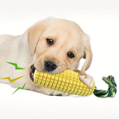 Durable Interactive Dog Chew Toys for Aggressive Chewers, Squeaky Corn Stick Toy for Small and Large Puppies