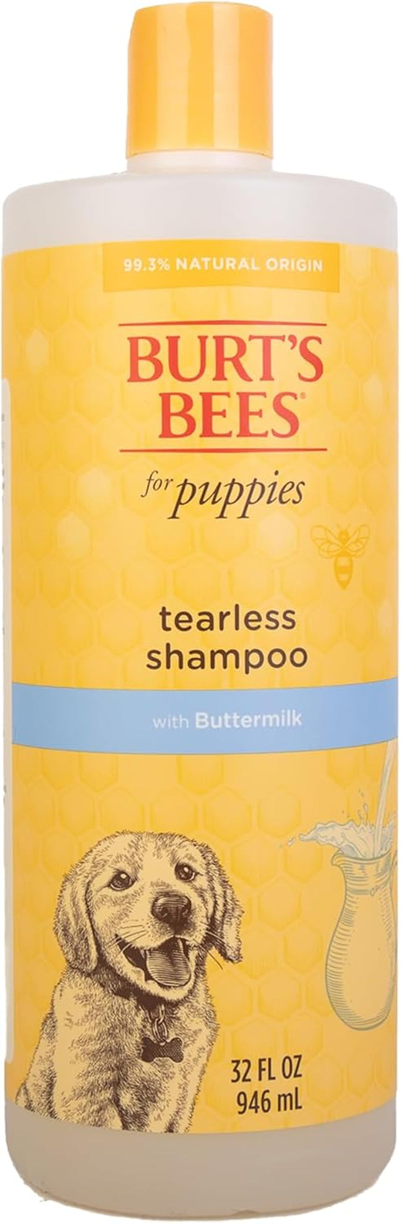 Tearless Puppy Shampoo with Buttermilk - 95% Natural Ingredients, Gentle Formula for Puppies, 32 Oz