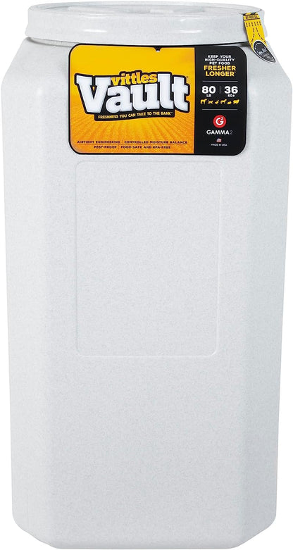 Vittles Vault Pet Food Storage Container - Airtight Storage Solution for Dog and Cat Food, Capacity up to 80 lbs, Made in the USA - Dimensions: 14" L x 28" H