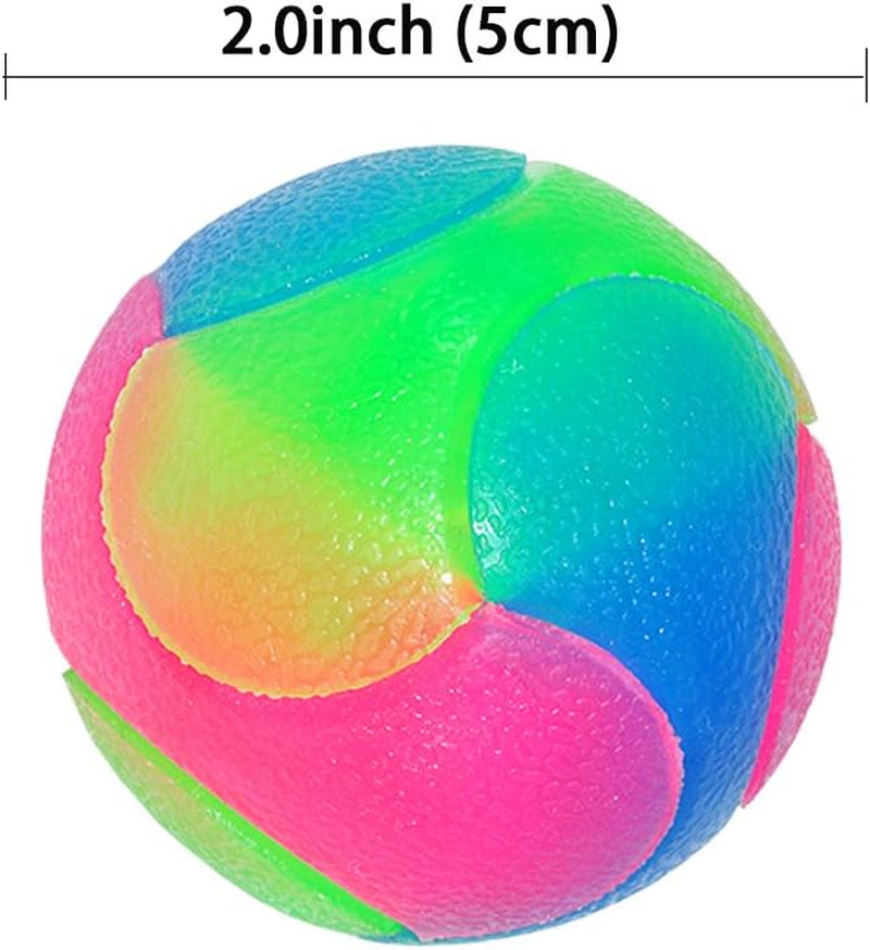 Set of 2 LED Light-Up Dog Balls, Glow-in-the-Dark Flashing Pet Toys for Puppies, Cats, and Dogs