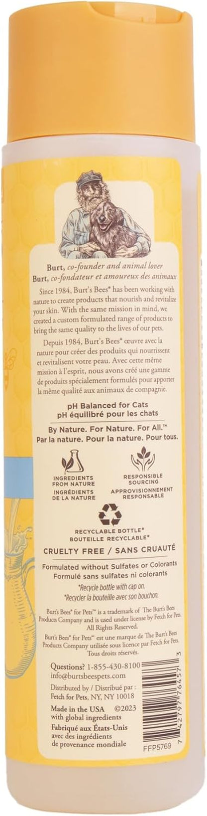 Tearless Buttermilk and Honey Kitten Shampoo, 99% Natural Origin, Gentle Formula for Sensitive and Itchy Skin, pH Balanced and Fragrance-Free, 10 Fl Oz