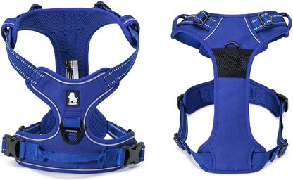 Adjustable No-Pull Reflective Dog Harness - Comfortable Control Vest in Royal Blue (Medium) by Truelove TLH5651