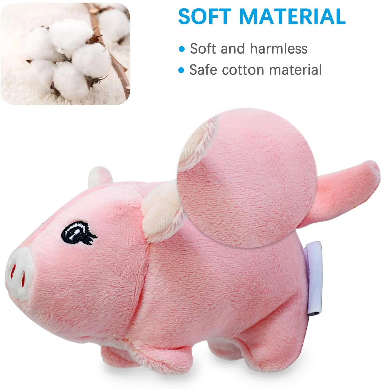Plush Squeaky Dog Toy Set for Small to Medium Dogs - 12 Safe Chew Toys for Puppies Teething (6 Unique Designs)