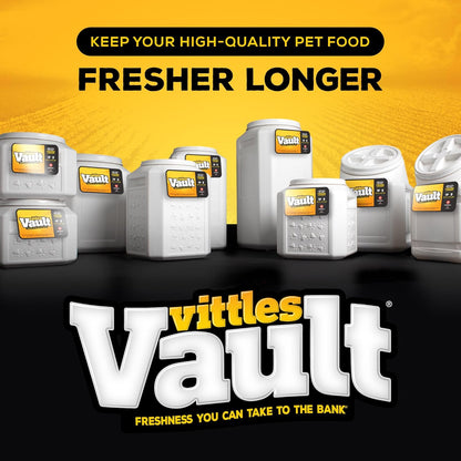 Vittles Vault Pet Food Storage Container - Airtight Storage Solution for Dog and Cat Food, Capacity up to 80 lbs, Made in the USA - Dimensions: 14" L x 28" H